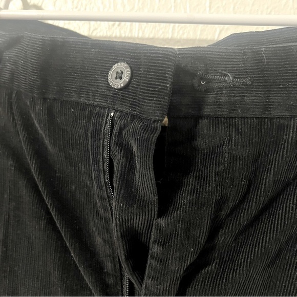 Perry Ellis Portfolio Men’s Size 34/30 Black Corduroy Pleated Cuffed Hem Pants - Picture 5 of 12